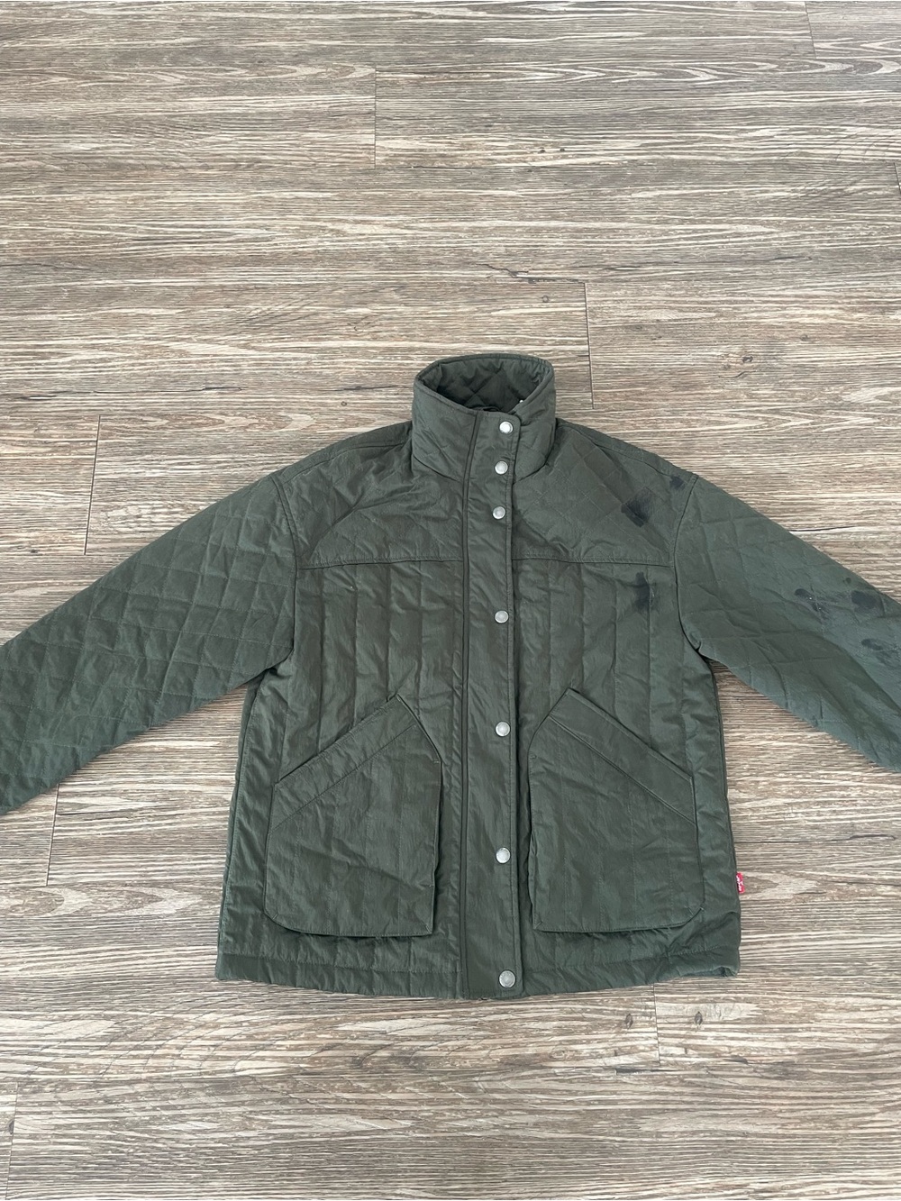 Women’s Levi’s  Quilted Green Jacket - Lightweight Puffer Coat.